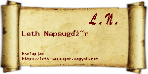 Leth Napsugár névjegykártya
